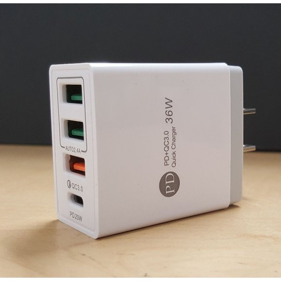 PD Type C Fast Wall Charger 4 Port QC 3.0 Quick Charge for all cell phones - Picture 2 of 5